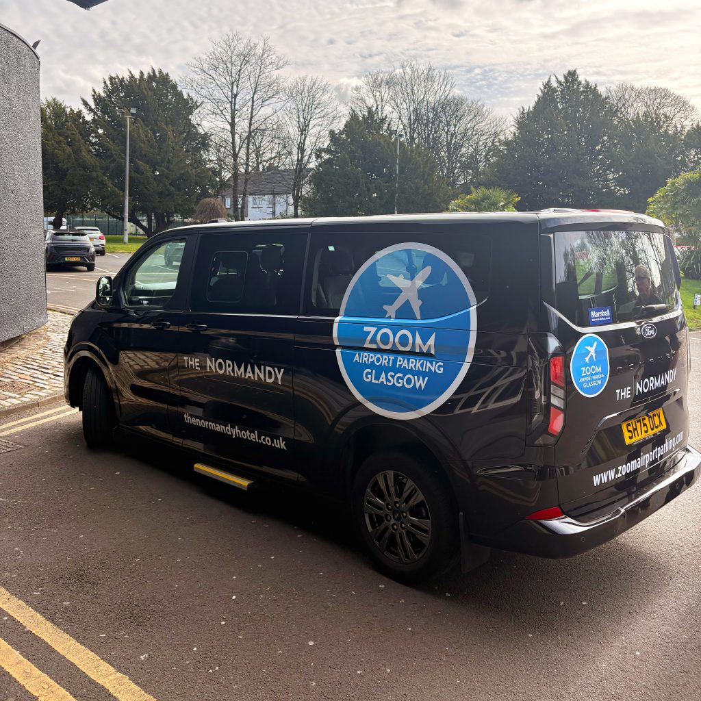 zoom-airport-shuttle-van-interior Zoom Airport Parking Glasgow executive minibus